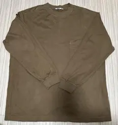 UNIQLO U クルーネックTシャツ（長袖） XL ブラウン