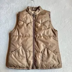 【クロコダイル】ダウンベスト（L）フルジップ 中綿 ジレ ロゴ カジュアル