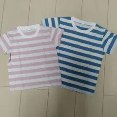ストライプTシャツ 80・100サイズ 2枚セット
