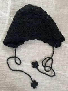 ベビー　黒ボンネット