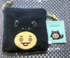 BTS SUGA ユンギ shooky 黒猫 巾着 ステッカー付き