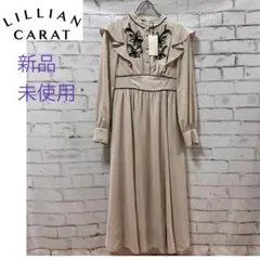 リリアンカラット 2way 襟付き花柄ロングワンピース　新品✨1419 リリアンカラット 2way 襟付き花柄ロングワンピース 新品✨1419 - メルカリ