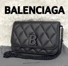 美品⭐️BALENCIAGA バレンシアガ チェーンウォレット バッグ レザー 黒のサムネイル