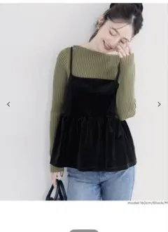 黒 ベロアビスチェ coca