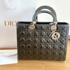 新品超美品Christian Dior レディディオール パテント バッグ