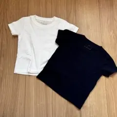 無印良品　Tシャツ 2枚セット ホワイト ネイビー　90