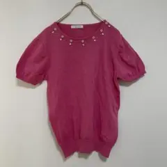 エージーバイアクアガール　きれいめ　上品　半袖　トップス　春夏　M 綿のサムネイル