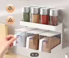 ゆみゆみ様専用☆調味料ストッカー 調味料ラック ホワイト マグネット