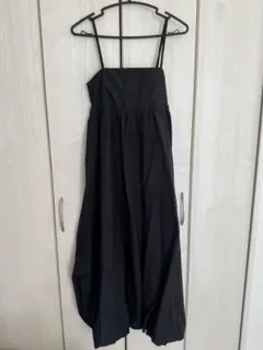 ブラックキャミバルーンワンピース ロング丈