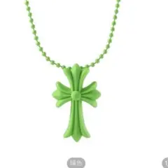 十字架ネクレス　シリコン　ラバー　緑