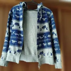 BEAMS BOY　サイズM 動物模様のフード付きパーカー