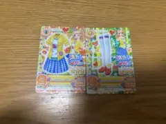 アイカツ カード ミラクルカジュアルコーデ　2枚コンプ　夏樹みくる