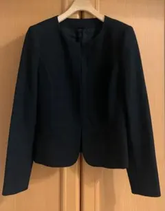 ANAYI アナイ ノーカラー　ペプラムジャケット　36 ブラック　美品