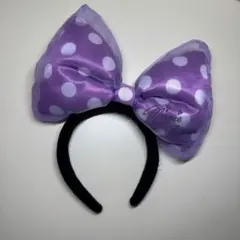 ディズニー ミニーマウス リボンカチューシャ•ドット