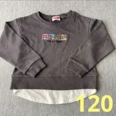 新品未使用　トムとジェリー　重ね着風長袖トレーナー　トップス　120センチ