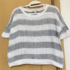 Forever 21 ボーダー　透け感　重ね着用カットソーのサムネイル