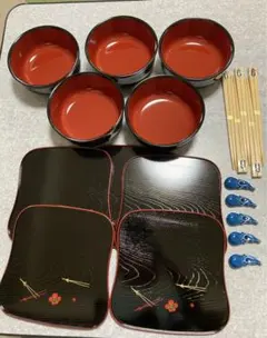 お椀　お好みお盆　お箸　箸置き　5客セット