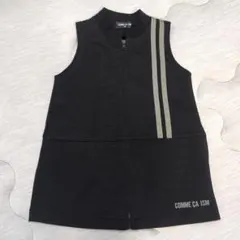 COMME CA ISM 黒 ノースリーブワンピース 80
