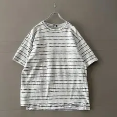 OLD GRAMICCI USA製 凹凸素材 ボーダーTシャツ カスリ柄 Mのサムネイル