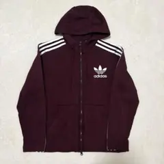 アディダスオリジナルス フルジップパーカー ジャージ バーガンディ Mサイズ