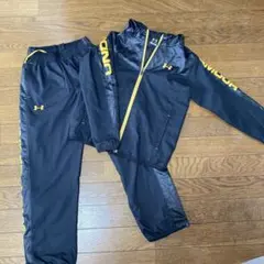 Under Armour ジャージ上下セット 黒/黄色　YSM