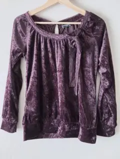 アクシーズファム風　パープル　ベロアトップス