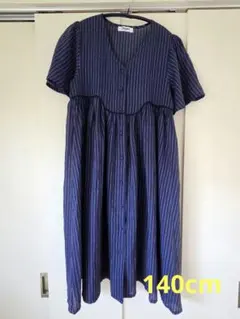 【140cm】Otonato ストライプ柄 半袖ブラウスのサムネイル