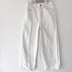 ユニクロユー ワイドフィットカーブジーンズ 25 オフホワイト 白 デニム