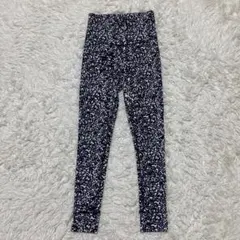 リーボック Reebok 総柄スポーツレギンス（S）ブラック SPEEDWICK