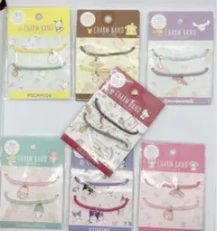 新品　チャームバンド　ヘアゴム　ブレスレット　キティ　マイメロ　クロミ　シナモン