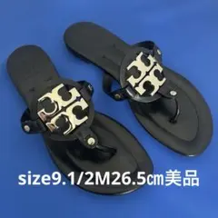 TORY BURCH ブラック フラットサンダル - メルカリ