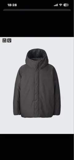 2024AWユニクロU パフテックボリュームパーカー S ダークグレイ UNIQLO U パフテックボリュームパーカー ダークグレーXXL