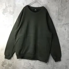 Z69古着　トレーナー　スウェット　無地　カーキ　90s Y2K