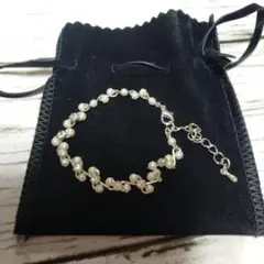 パール調 ブレスレット 調整可能