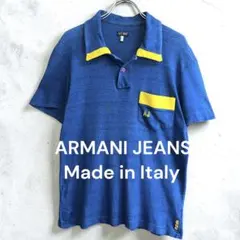 希少60サイズ ジョルジオアルマーニ ポロシャツ 半袖 上質 幾何学 イタリア ARMANI ジョルジオアルマーニ＜ヴィンテージ 半袖 ポロシャツ＞M1846s