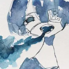 Ｎｏ．32 オリジナル手描き原画イラスト 一点物 ポストカードサイズ