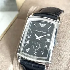 BURBERRY スモセコ スクエア型 メンズ 腕時計 シルバー文字盤 スイス製