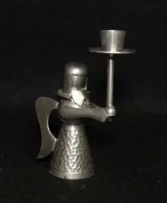 置物 蝋燭立て キャンドルホルダー 天使 銀色 非鉄金属製 錫製 ロウソク立て
