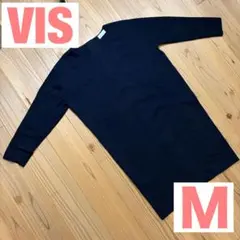 【美品】vis（ビス） ニットワンピース ネイビー Mサイズ