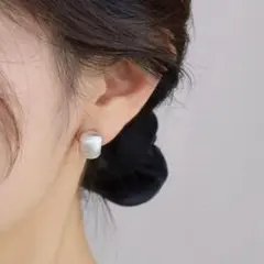 【訳あり】マット イヤリング シルバー クリップ式 高見え シンプル 丸