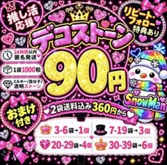 ミルキーストーン　デコストーン　1袋90円　2袋送料込み360円　SnowMan