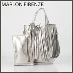 【マーロンフィレンツェ】2WAYフリンジショルダーバッグ/良品/シルバー