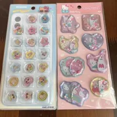 サンリオ　キティ　日焼けキティ　おはじきシール　ウォーターシール