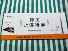 ★　東武鉄道株主優待冊子１冊（乗車券なし）★