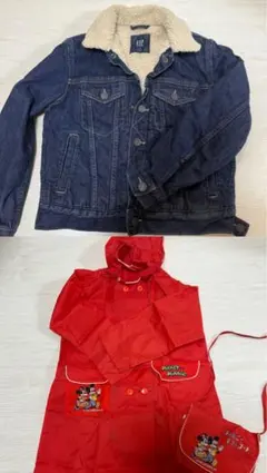 GAP デニムボアジャケット　ディズニーレインコート