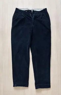 90s' Ermenegildo Zegna ブラック コーデュロイストレート