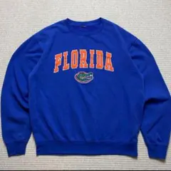 90s フロリダ大学 カレッジスウェット 刺繍デザイン ブルー USA