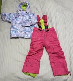 子ども用スキーウェア 星柄 ピンク/パープル