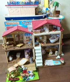 シルバニアファミリー★まとめ売り　おうち　　クルーズボート　大型船　家具　人形他