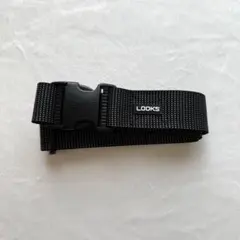 【美品】LOOKS ワークマン ワンタッチバックル式作業用ナイロンベルト　黒